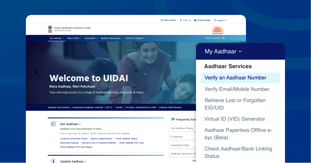 How to Verify the Aadhaar card?