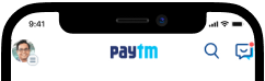 Paytm Profile Icon on Homepage