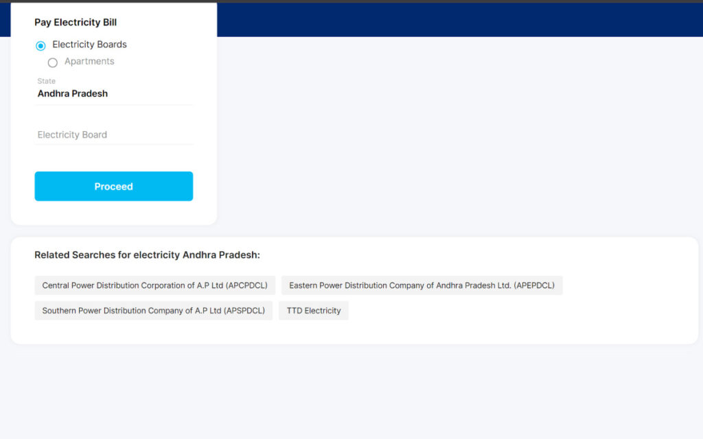 Pay APEPDCL Electricity Bills Online via Website