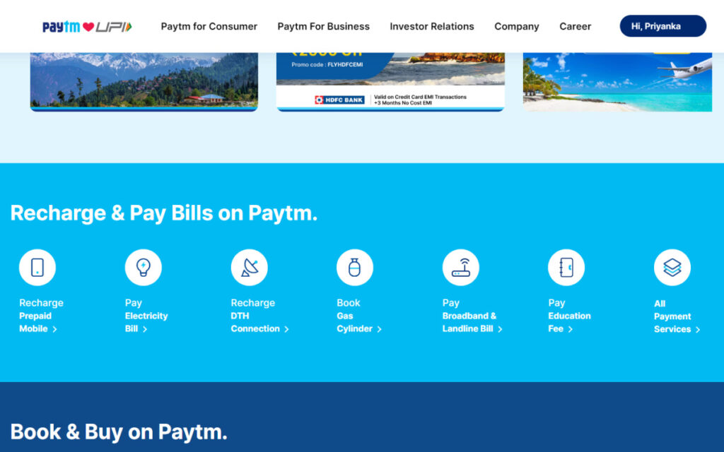 Pay BESCOM Electricity Bills On  Paytm Website