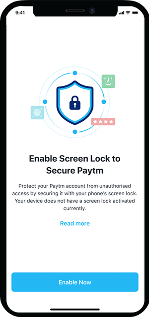 How to enable Paytm Security Shield