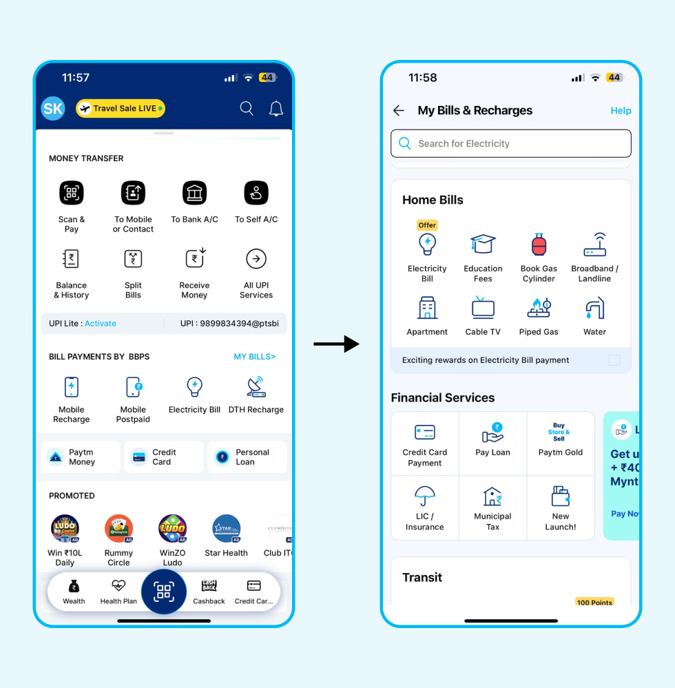 Guide to Pay WBSEDCL Bill on Paytm